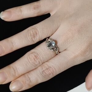 .925 Silver Sky Topaz Ring, Size 7 / 17.3mm